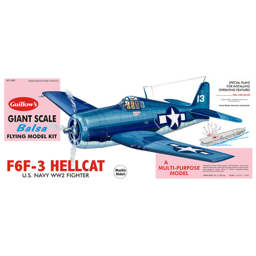 Guillow's F6F Hellcat WWII 830mm